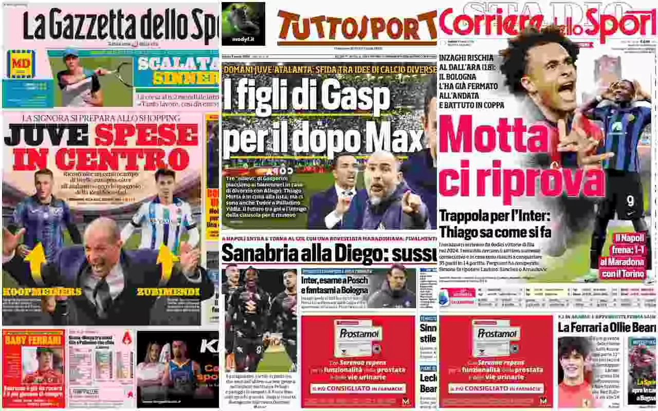 Rassegna stampa, le prime pagine dei quotidiani sportivi del 9 marzo