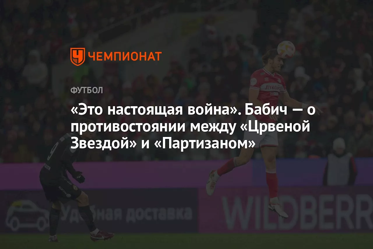 «Это настоящая война». Бабич — о противостоянии между «Црвеной Звездой» и «Партизаном»