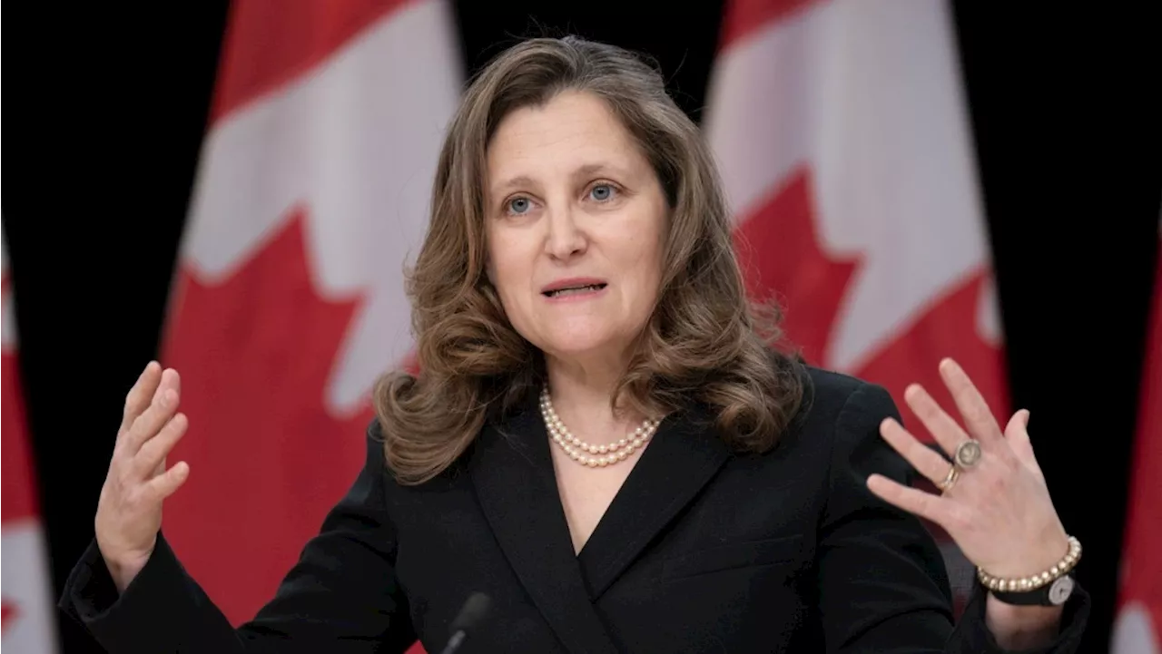 Alcohol excise tax capped at two per cent for two more years, Freeland announces