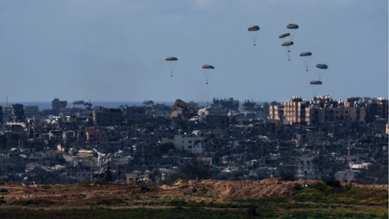 At least 5 killed after airdropped aid falls on them in Gaza