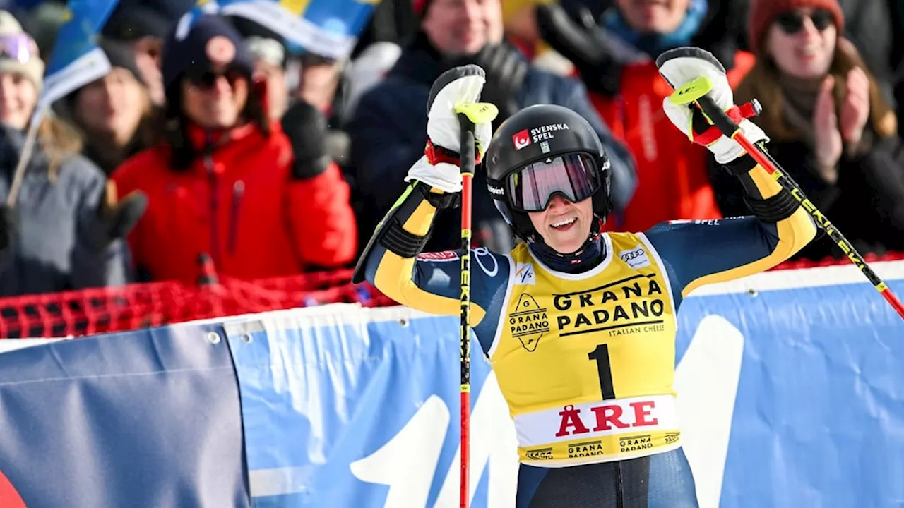 Sara Hector tvåa i världscuptävlingen i storslalom i Åre