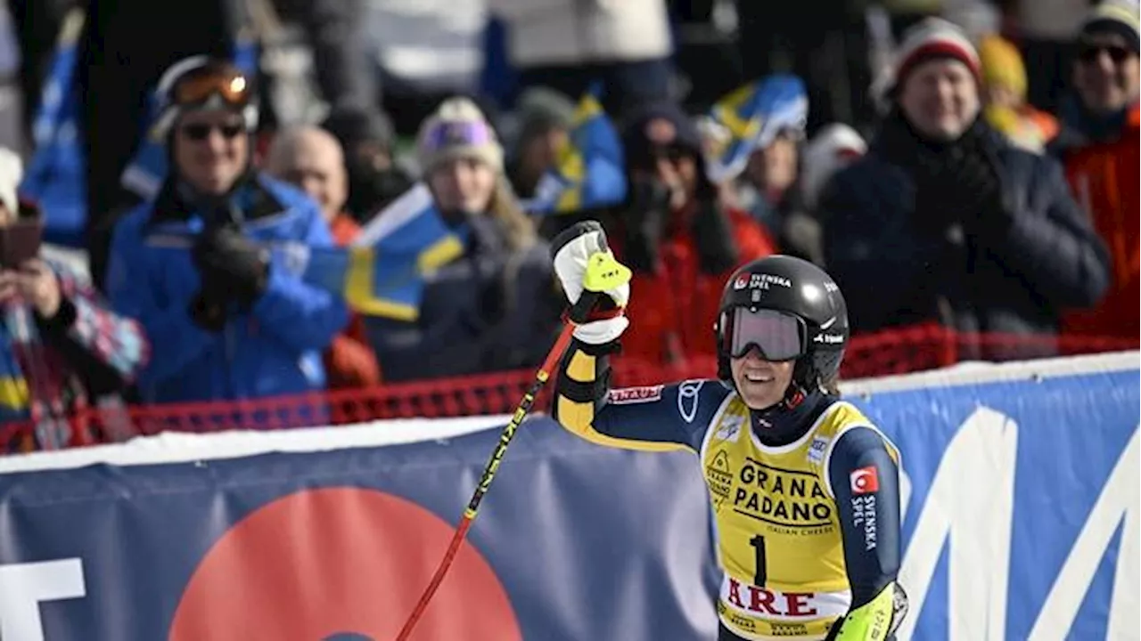 Sara Hector tvåa i världscuptävlingen i storslalom i Åre