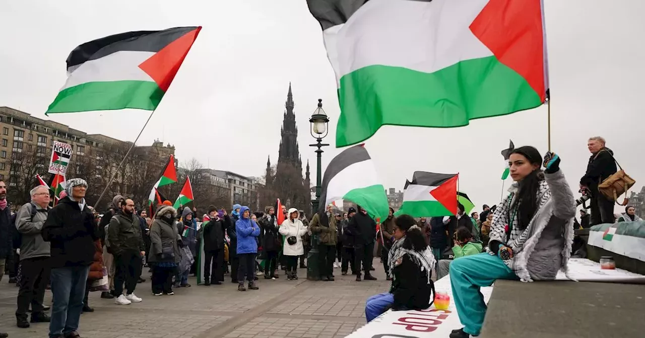 Pro-Palestine activists march in Edinburgh and Glasgow for Gaza ceasefire