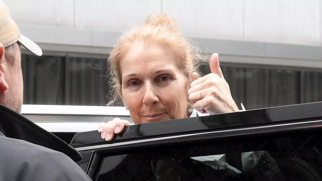 Celine Dion gives a thumbs up as she makes a rare sighting in NYC amid battle with stiff person...