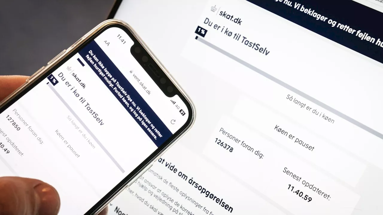 Skattestyrelsen melder om over tre timers kø til at tjekke årsopgørelsen og kommer med anbefaling