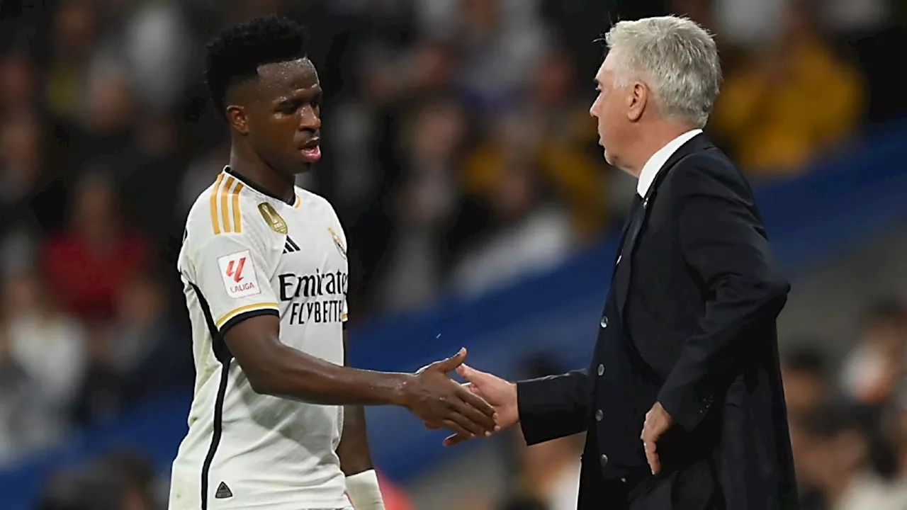 Ancelotti desabafa e diz que Vinicius Jr. é 'perseguido'