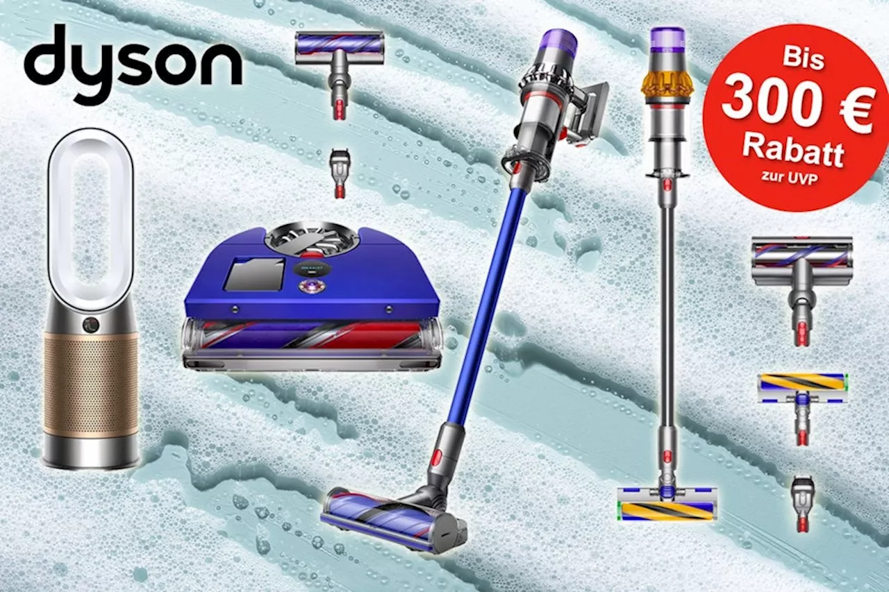 Dyson Frühjahrsputz März Sale Nur für kurze Zeit bis zu 300 € sparen oder Gratisartikel erhalten!