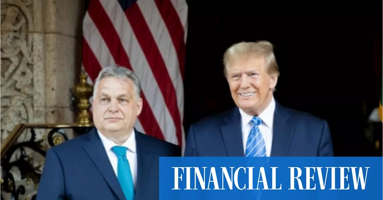 Donald Trump praises Hungarian prime minister Viktor Orban as a “fantastic leader” during meeting in Florida at Mar-a-Lago