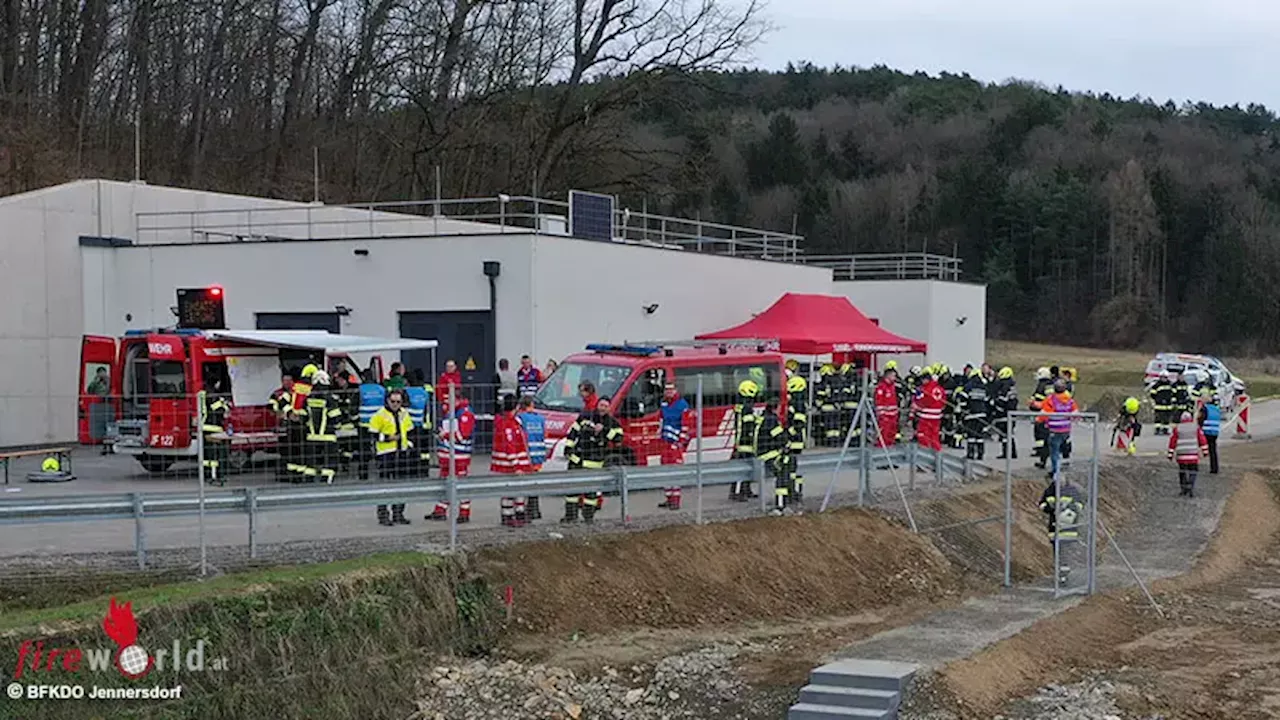 Bgld: Abnahmeübung Tunnel S7 Rudersdorf, dem einzigen Autobahntunnel im Burgenland