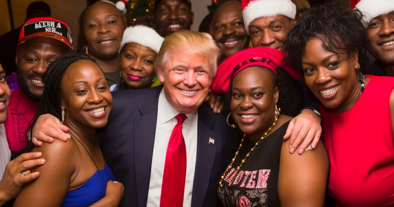 MAGA Uses AI to Invent Pictures of Trump With Black People