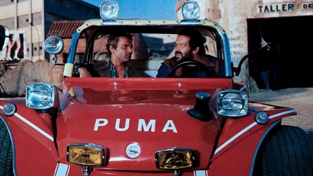 '...altrimenti ci arrabbiamo!' compie 50 anni. Auto e moto del film con Bud Spencer e Terence Hill