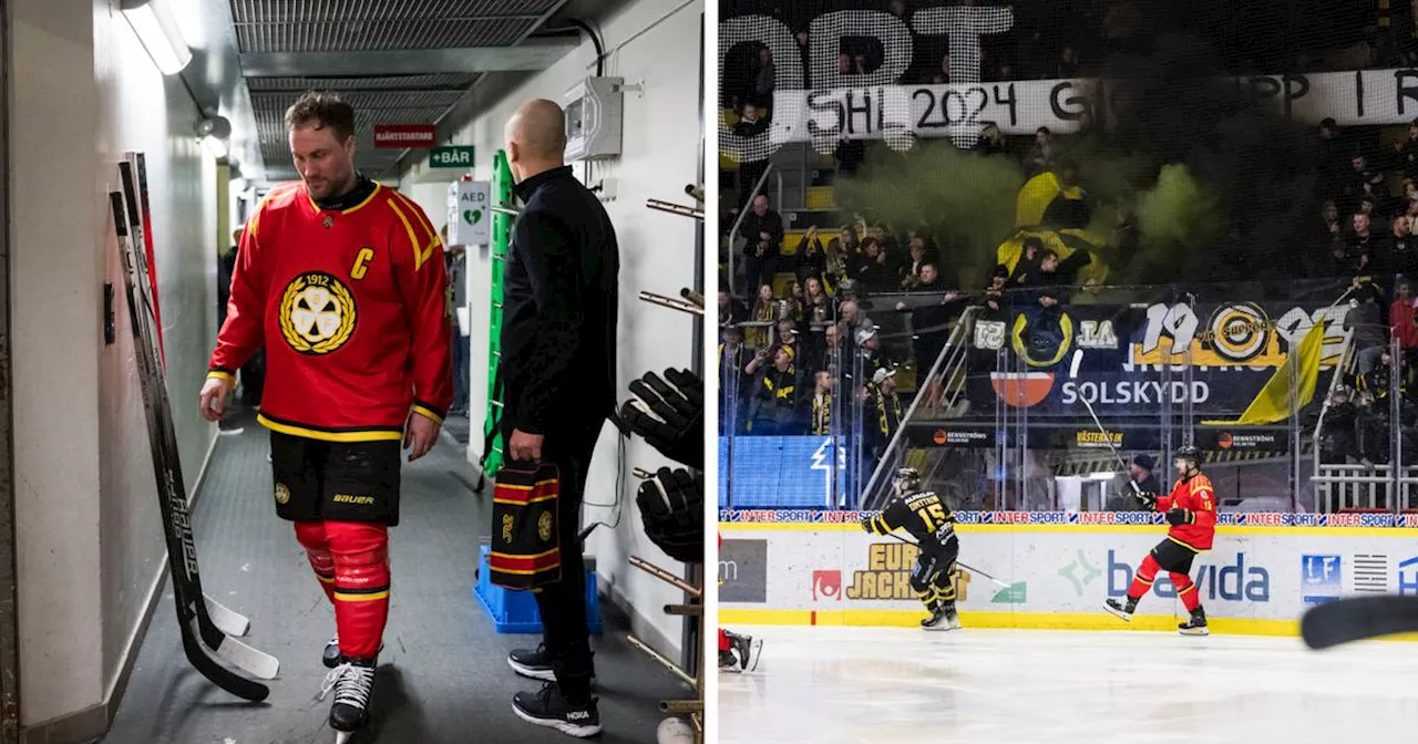 Brynäsmatchen bröts efter pyroteknik på läktaren