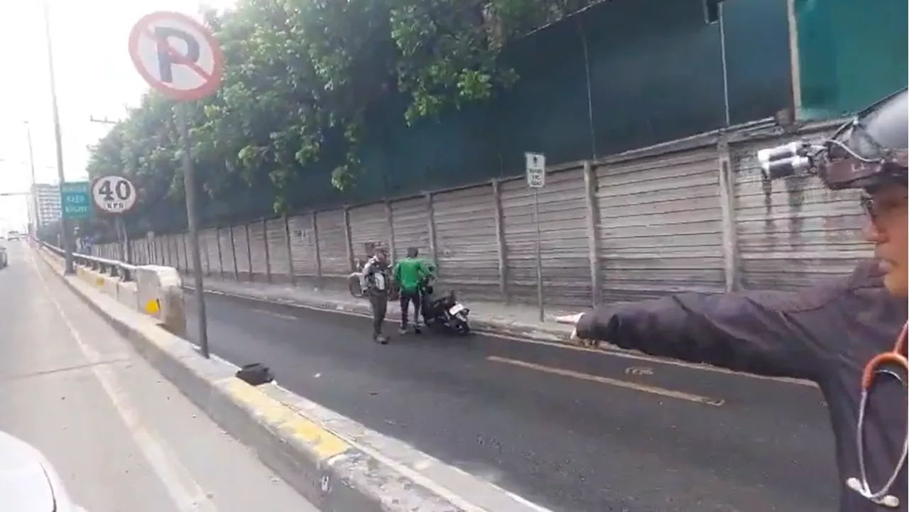 Oil spill from tanker triggers motorcycle mishaps along SLEX