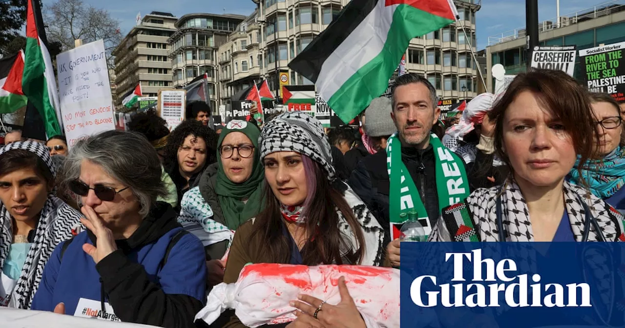 Tens of thousands of pro-Palestine protesters march through London