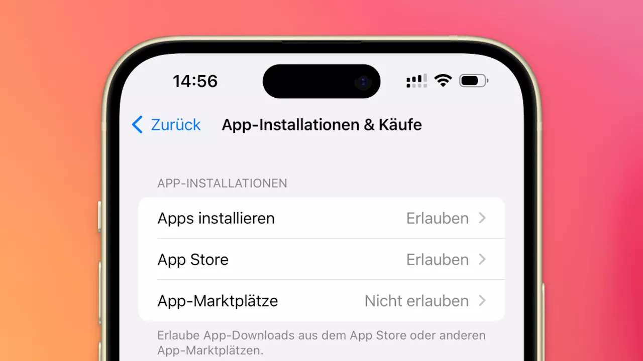 Sideloading in iOS 17.4 deaktivieren: Alternative App-Marktplätze blockieren