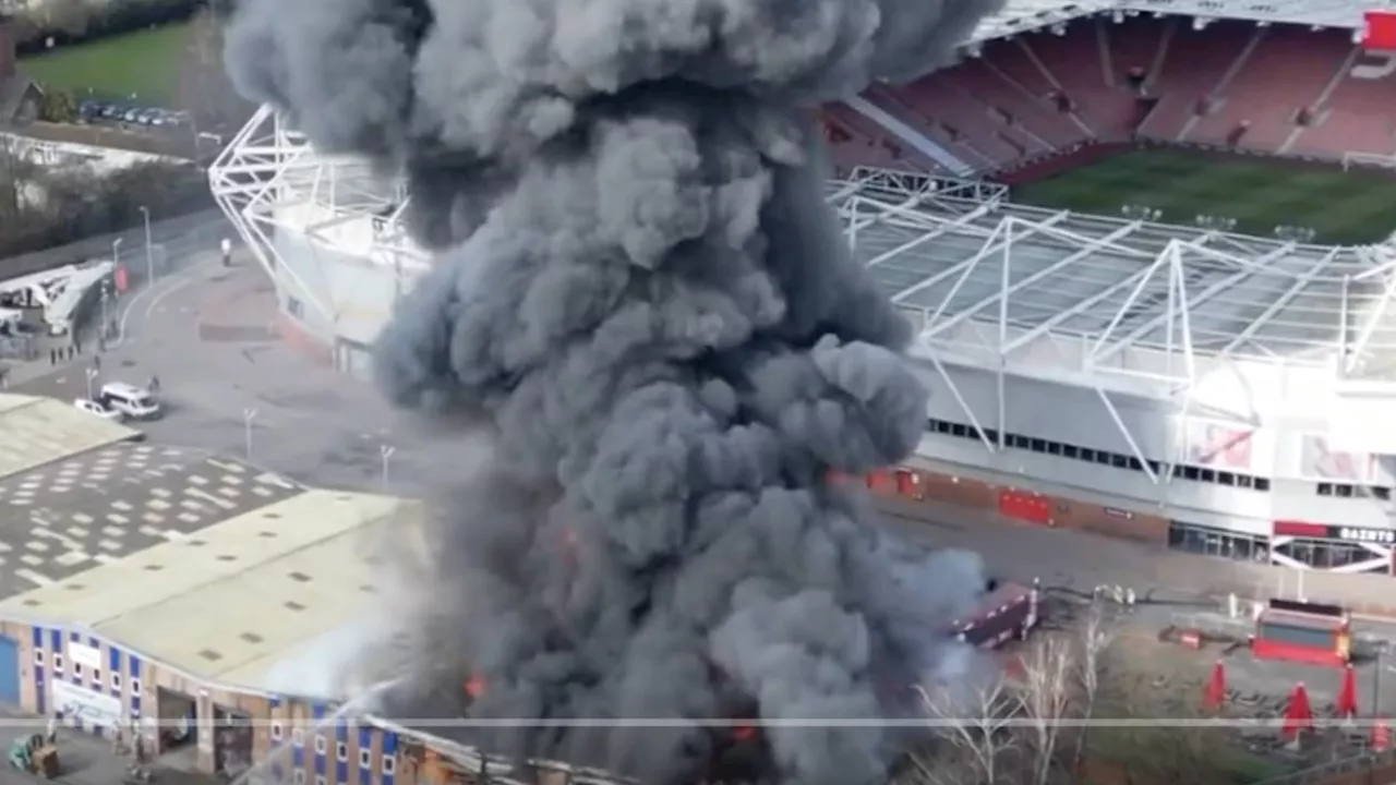 Huge fire breaks out at St Mary's stadium ahead of Southampton vs Preston