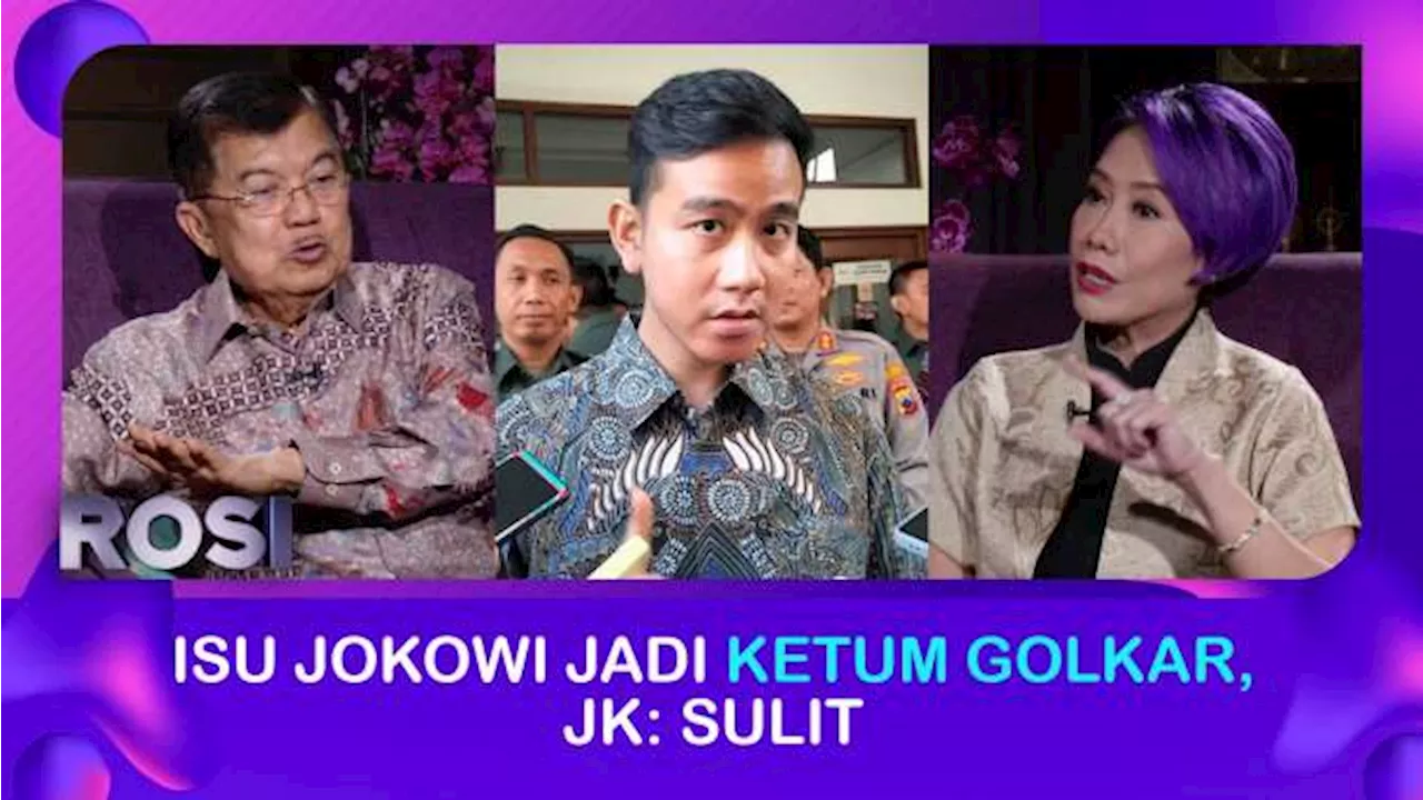 Gibran Pernah Tolak Dipakaikan Jaket Golkar, Jusuf Kalla: Agak Malu Saya