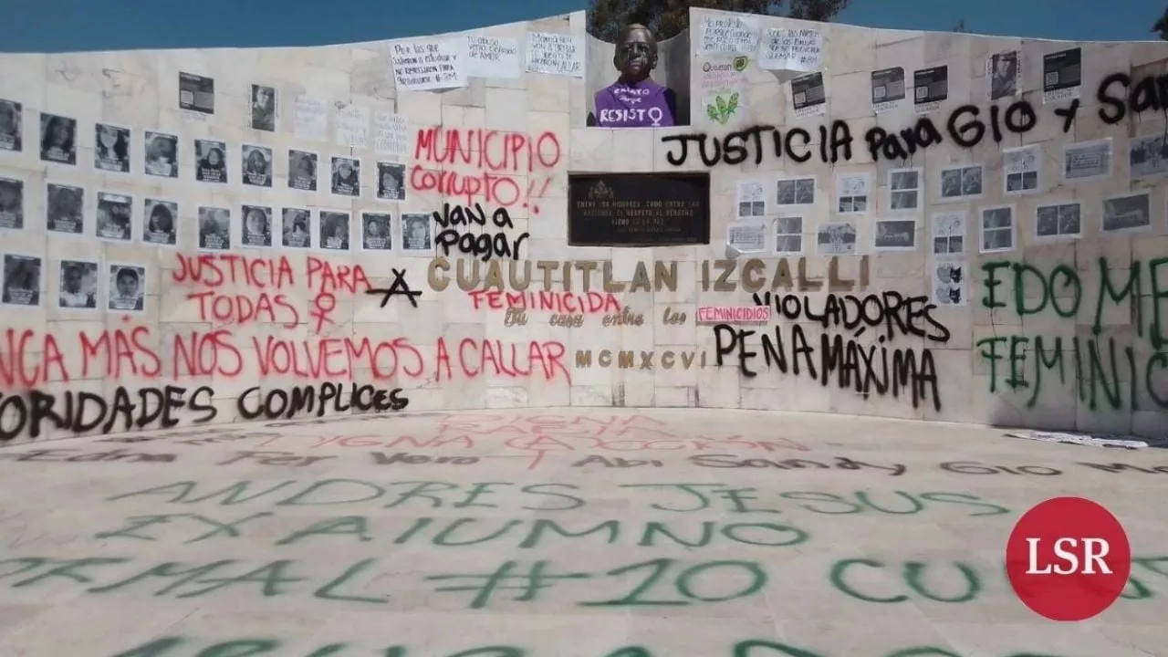 Mujeres realizan marcha en conmemoración del 8M en Cuautitlán Izcalli