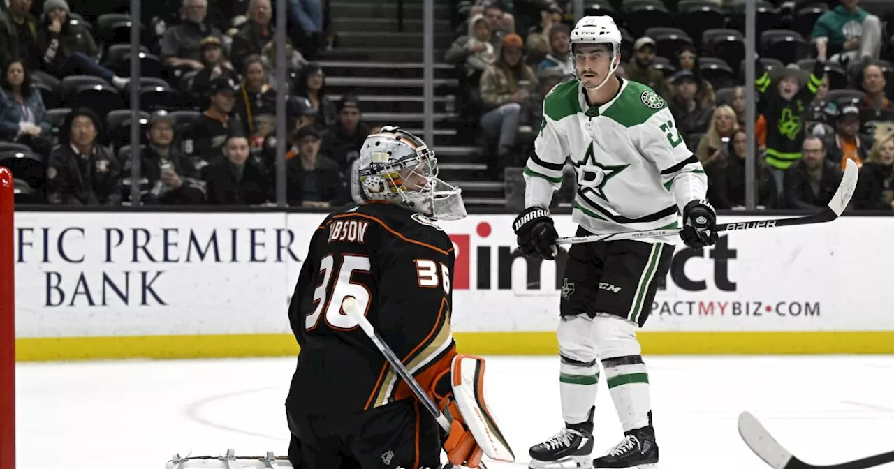 John Gibson and Ducks can't hold back fast-starting Stars in loss