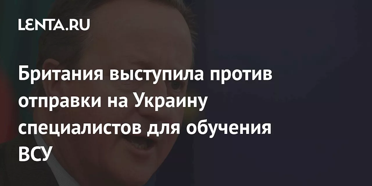 Британия выступила против отправки на Украину специалистов для обучения ВСУ