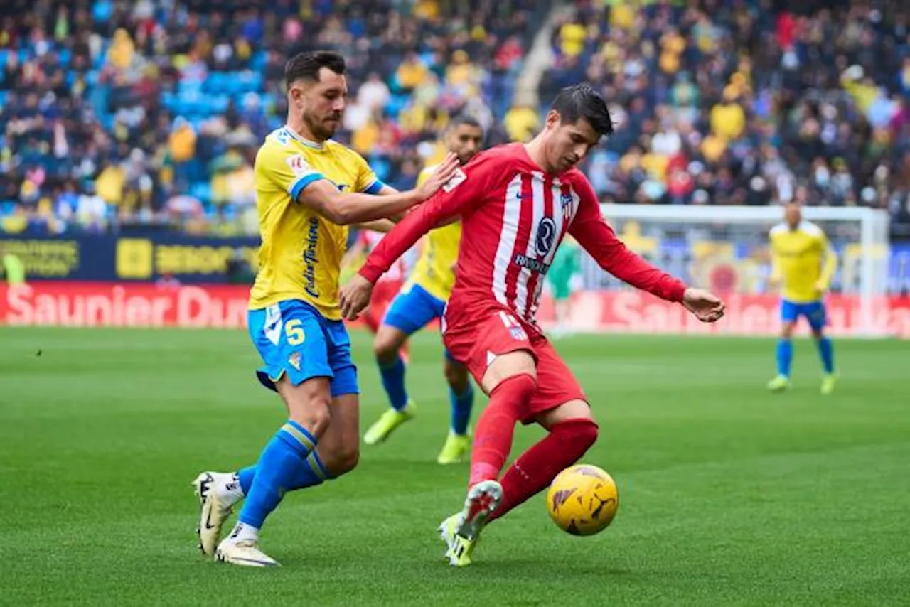 L'Atlético de Madrid s'éloigne du podium de la Liga après sa défaite à Cadix