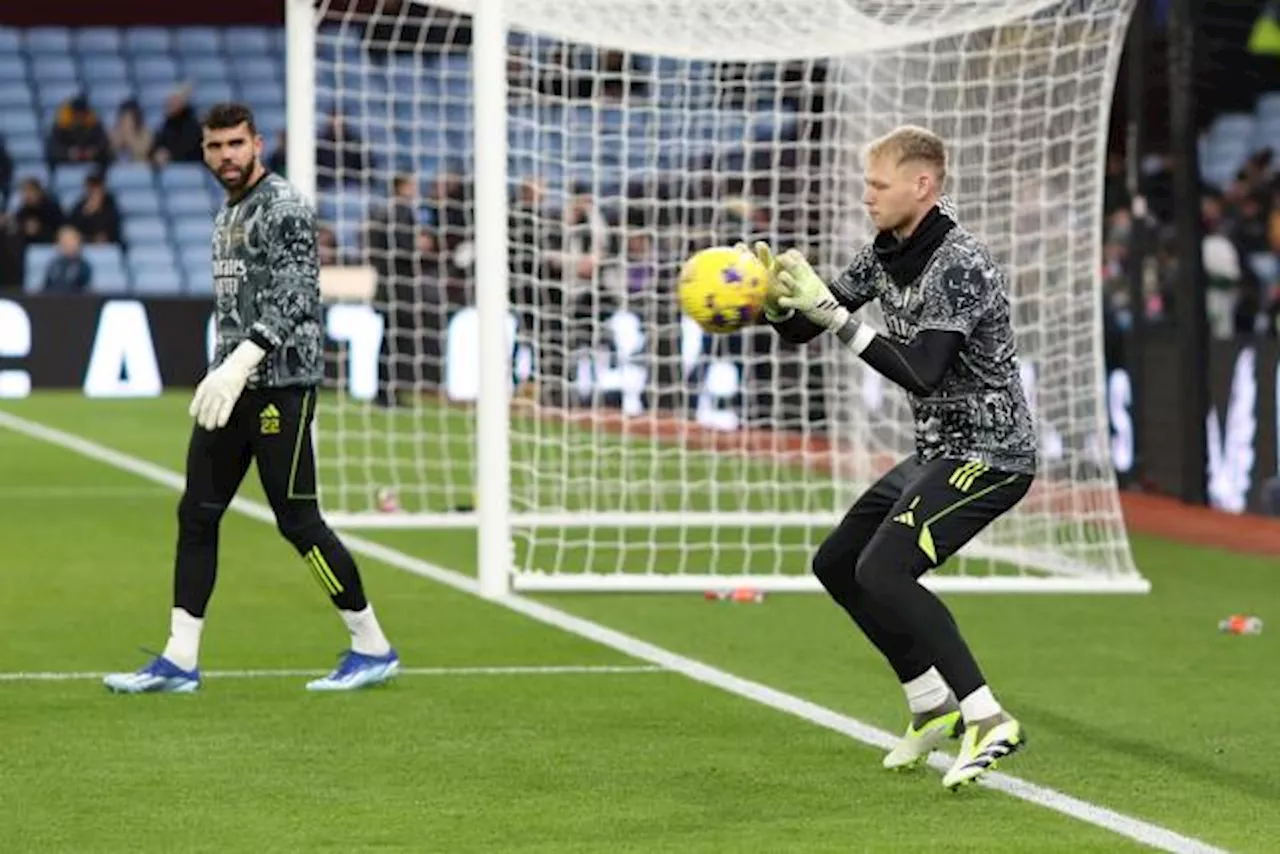 Mikel Arteta (Arsenal) voit Aaron Ramsdale à l'Euro