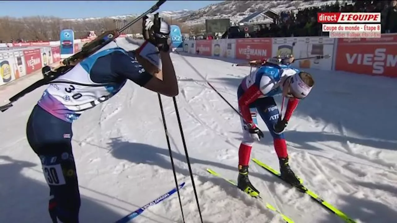 Première victoire en Coupe du monde pour Éric Perrot, Émilien Jacquelin 2e sur le sprint de Soldier Hollow