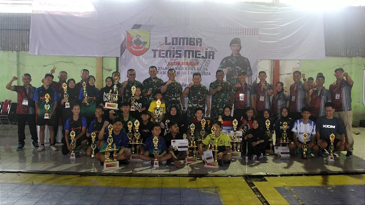 HUT ke-74 Kavaleri, Pussenkav Gelar Lomba Tenis Meja Antar Pelajar se-Jabar