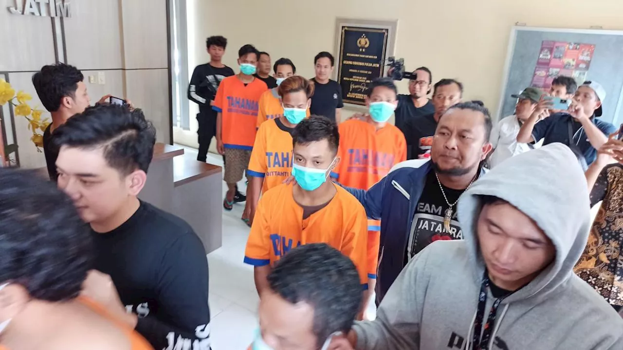 Polda Jatim Ringkus Sembilan Orang Komplotan Curanmor yang Viral di Medsos