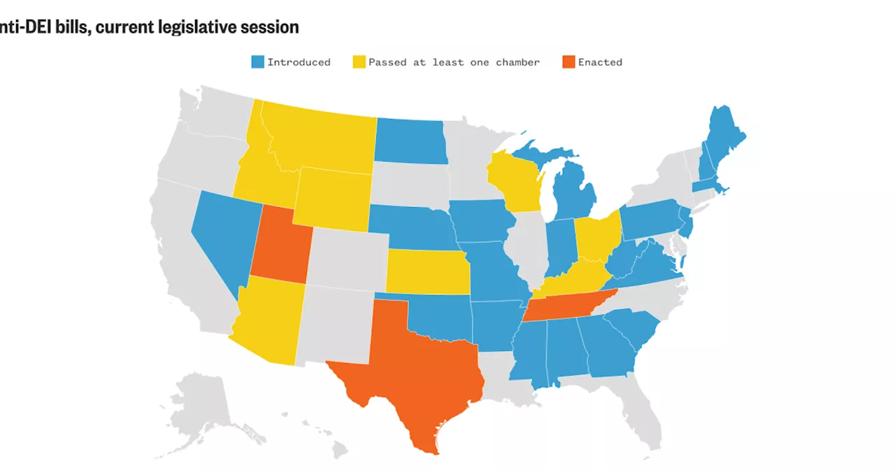 All the U.S. states that have introduced or passed anti-DEI bills: Map