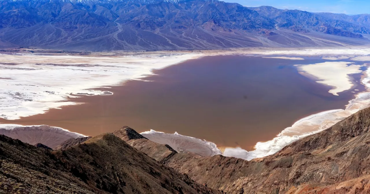 Strong winds blew a lake 2 miles north in Death Valley National Park