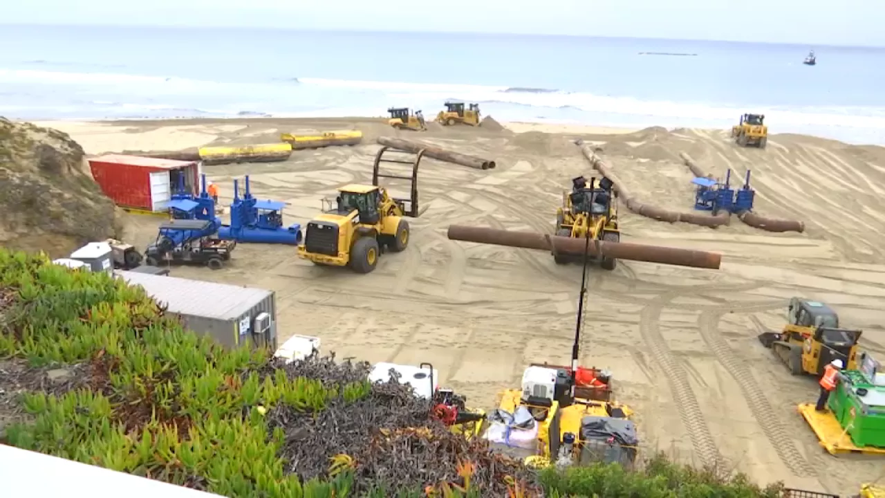 Crews double the size of the beach in Solana Beach, head next to Encinitas