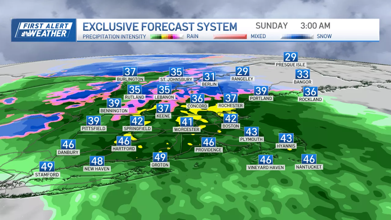 Storm to bring rain and strong winds on Saturday night in New England