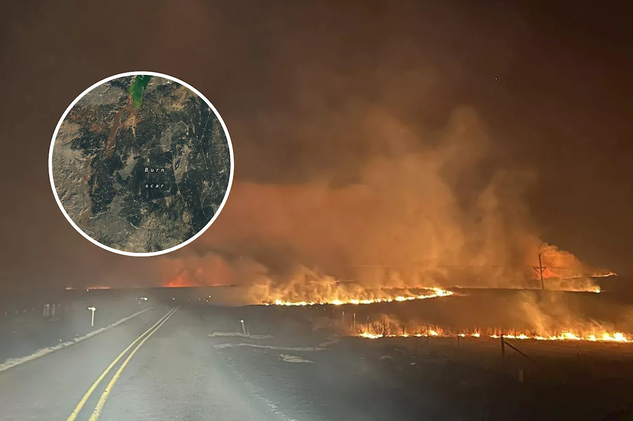 Vast 'Burn Scar' From Texas Wildfire Revealed in NASA Images