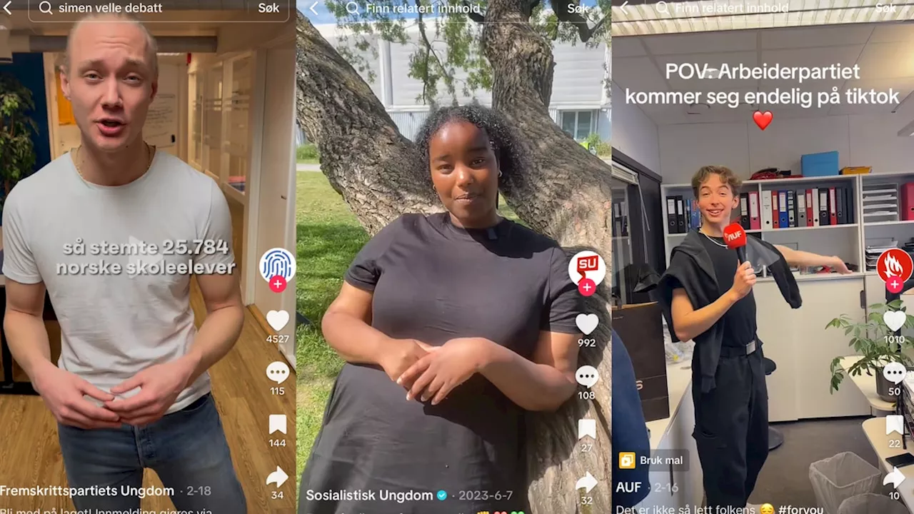 Høgresida dominerer TikTok: Venstresida vil ta opp kampen for å nå dei unge