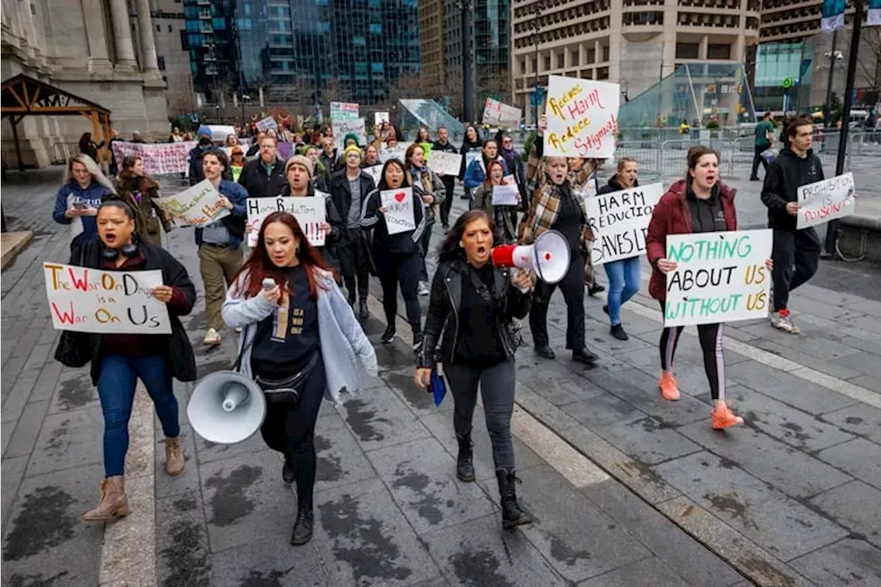 Harm reduction advocates protest Philly City Council and Mayor Parker