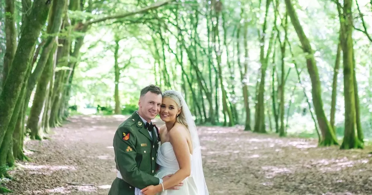 Bride marries her brother's best friend wearing dress from her former workplace