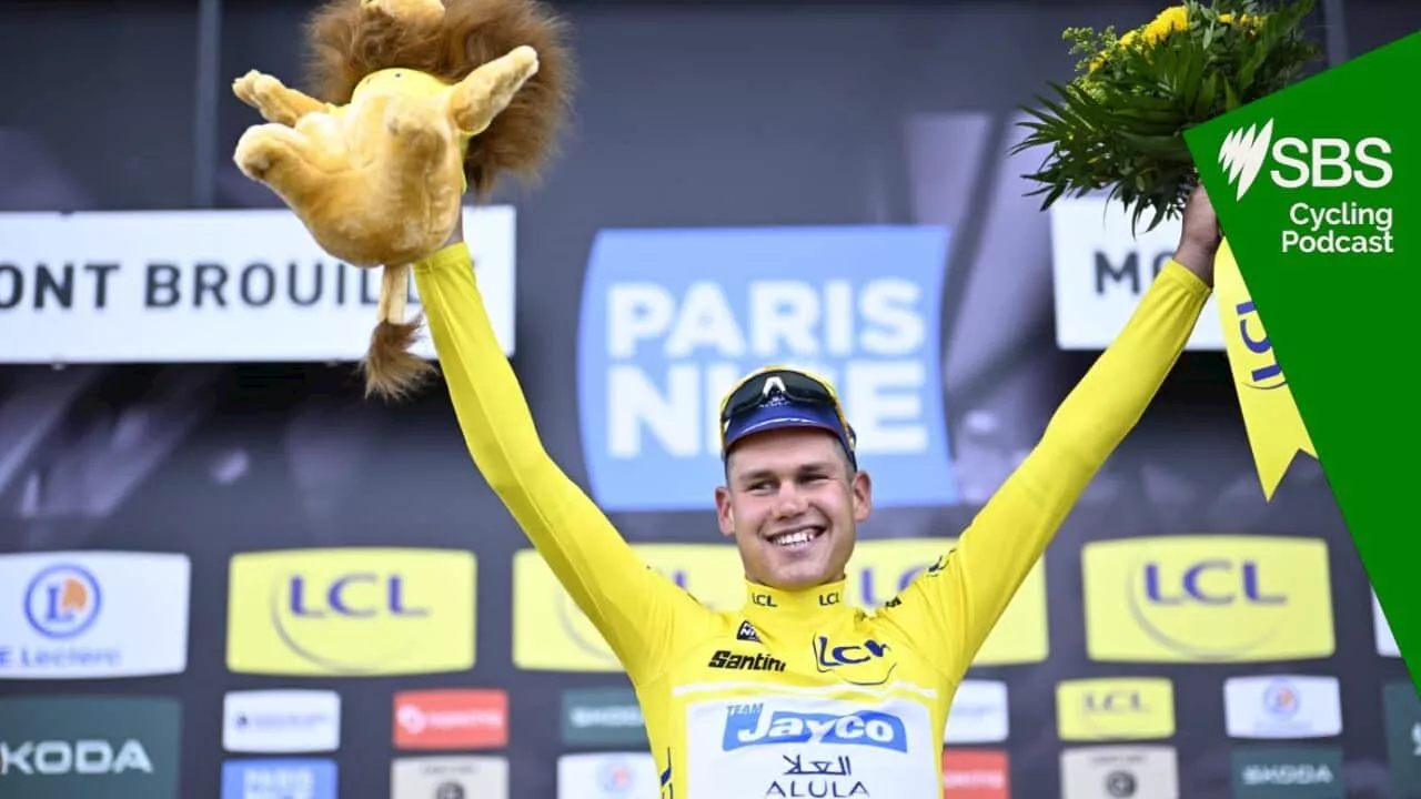 Luke Plapp in yellow mid-way in Paris-Nice