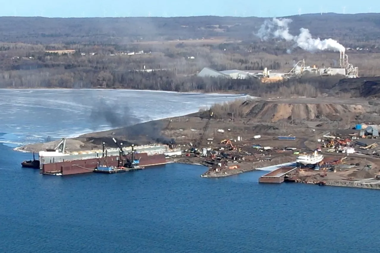 UPDATE: Coast Guard remains at ship fire scene tonight