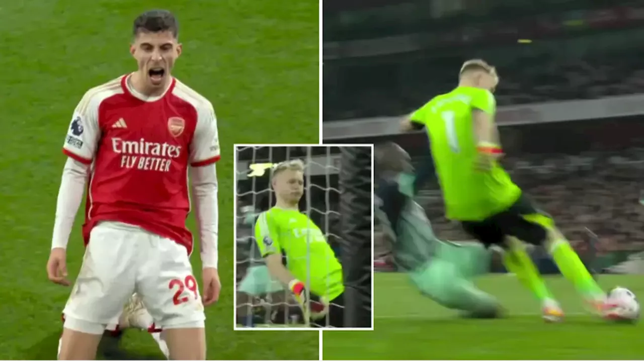 Aaron Ramsdale slammed for 'shameless' reaction after Arsenal's winner against Brentford