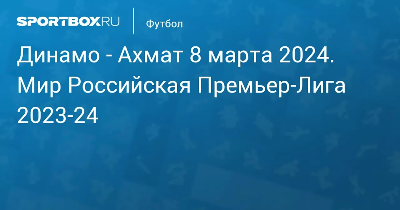  Ахмат 9 марта. Мир Российская Премьер-Лига 2023-24. Протокол матча