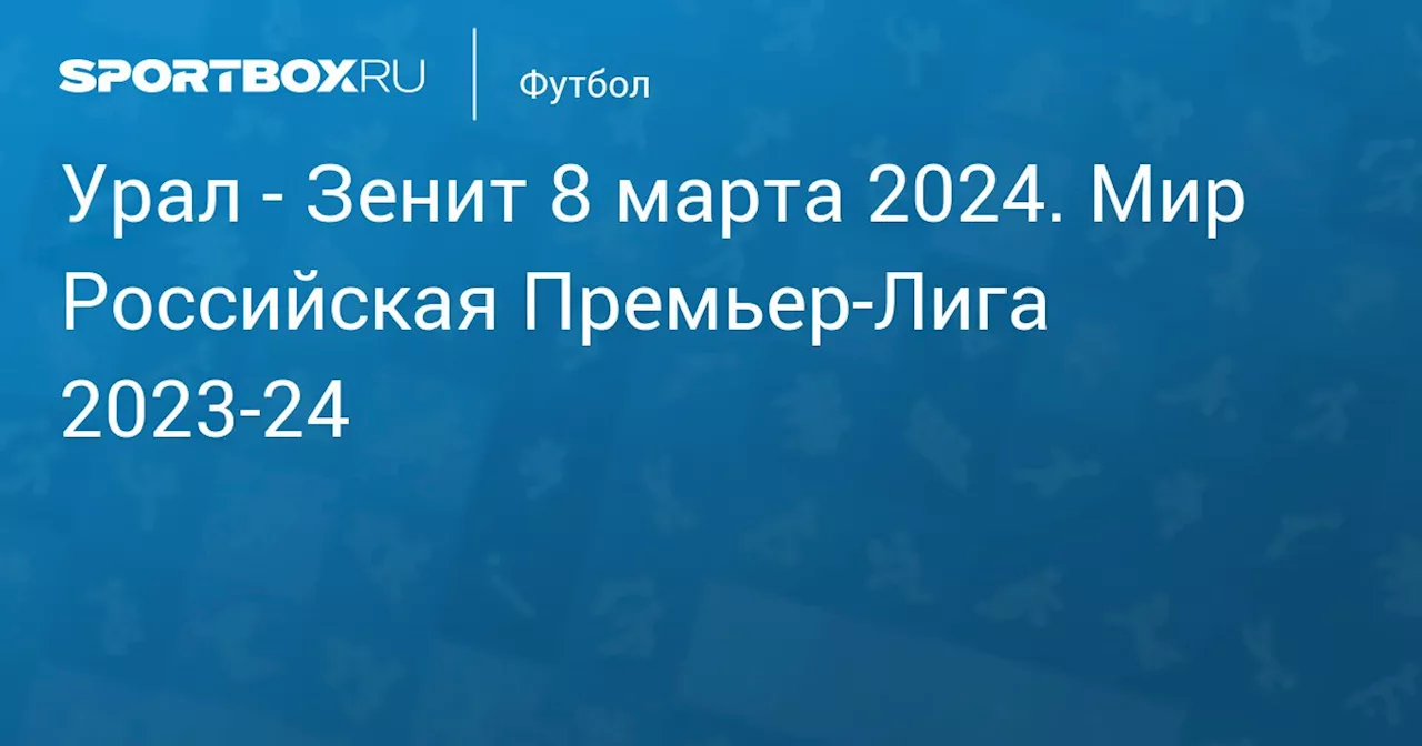  Зенит 9 марта. Мир Российская Премьер-Лига 2023-24. Протокол матча