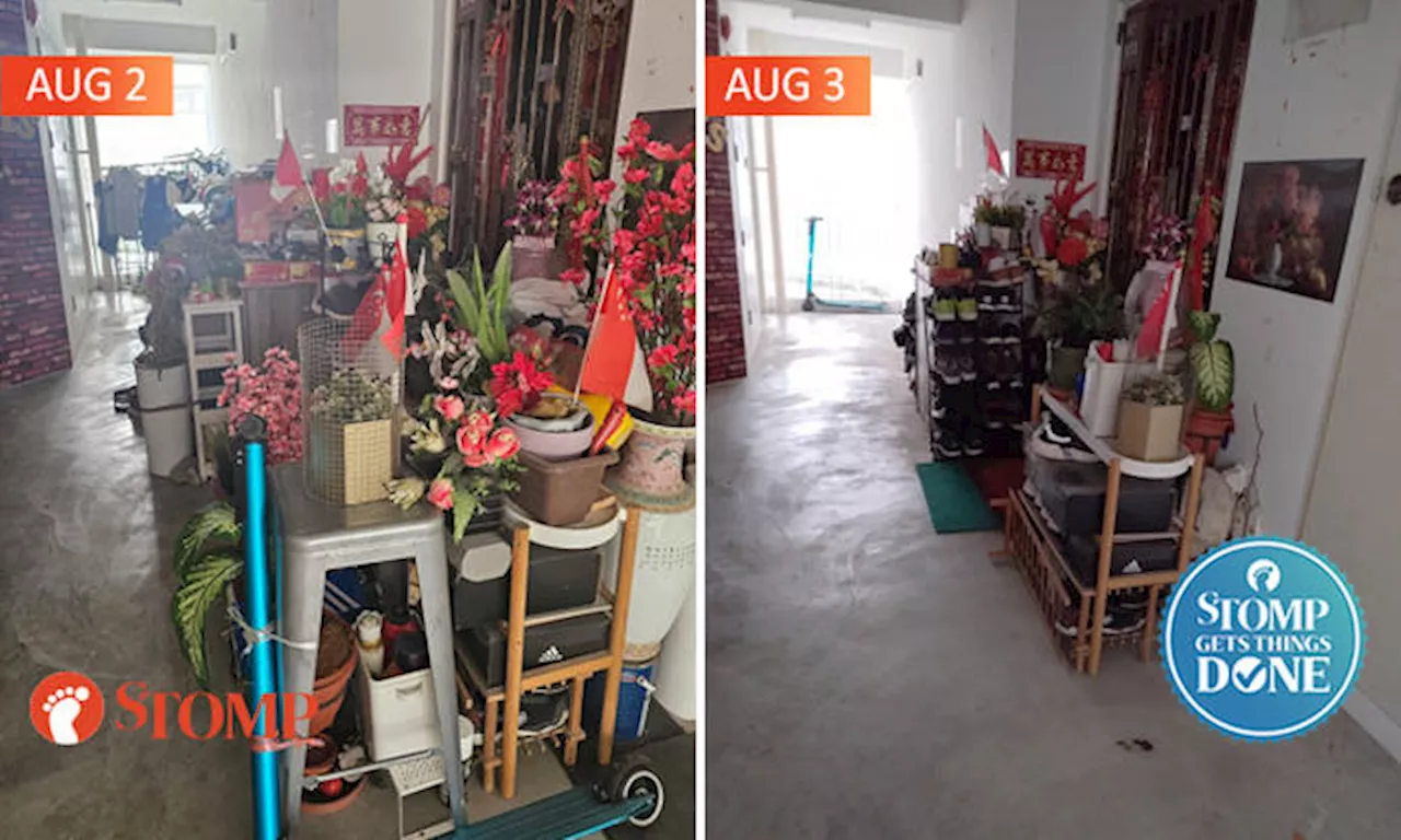 Clutter cleared from Sengkang corridor after Stomper's feedback