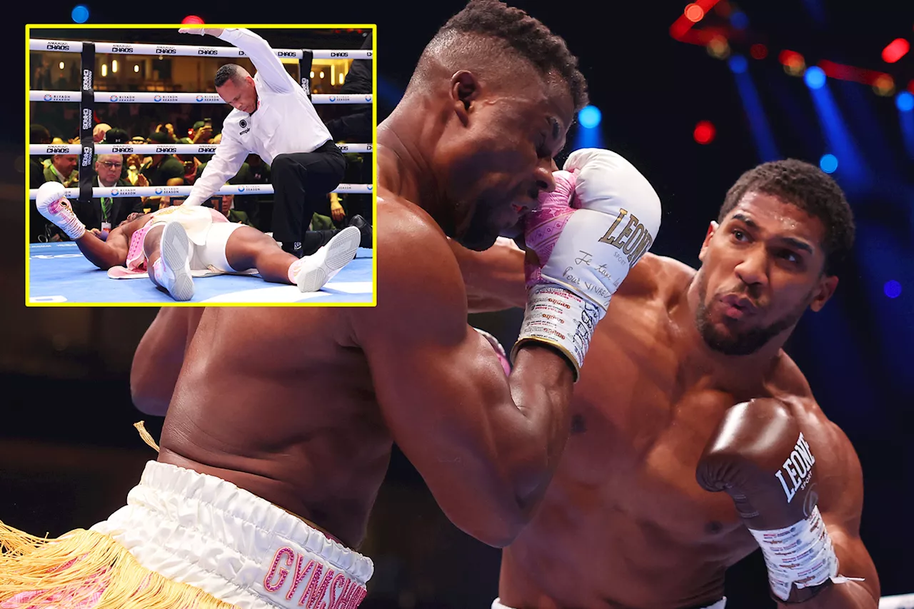 Anthony Joshua brutally KOs Francis Ngannou in two rounds as paramedics storm ring to give immediate...