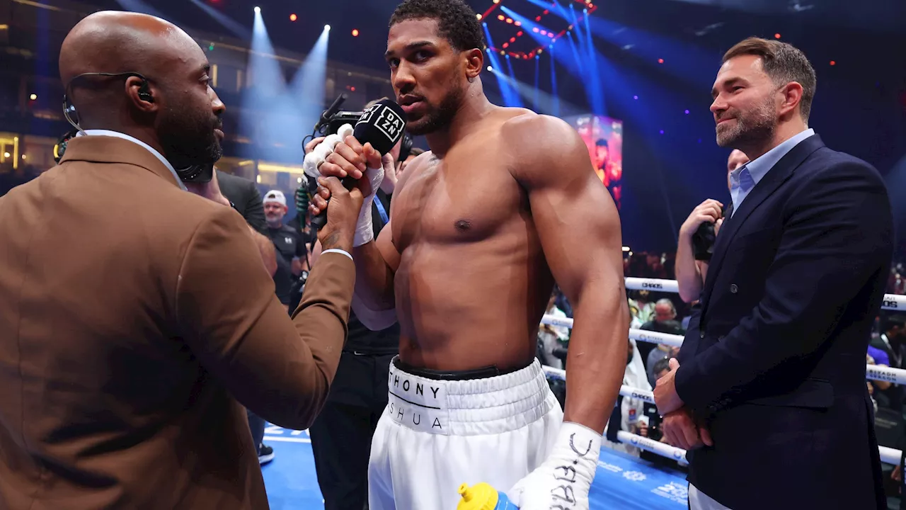 Anthony Joshua names four potential next fight options including Deontay Wilder and former foe...