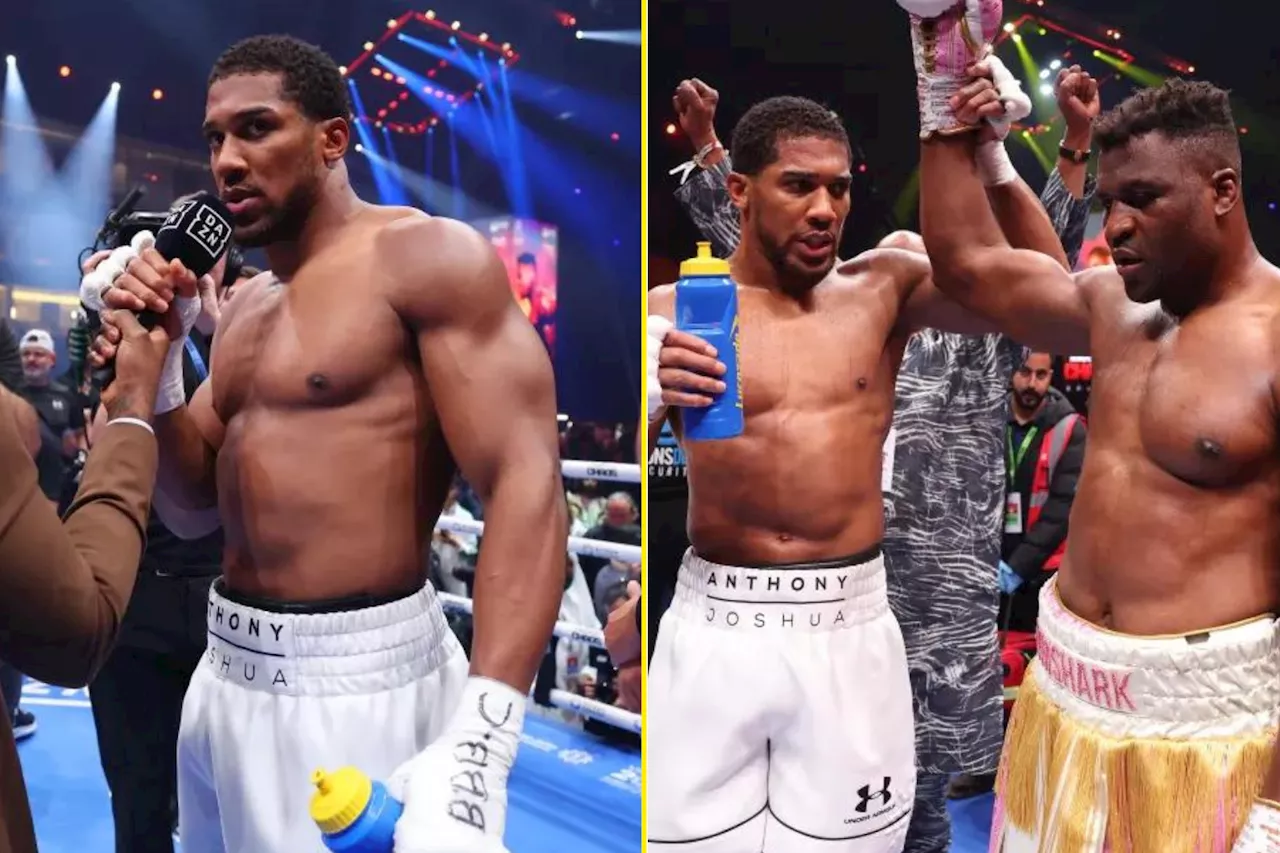 Anthony Joshua shows heart of champion with touching words to Francis Ngannou after scary knockout...