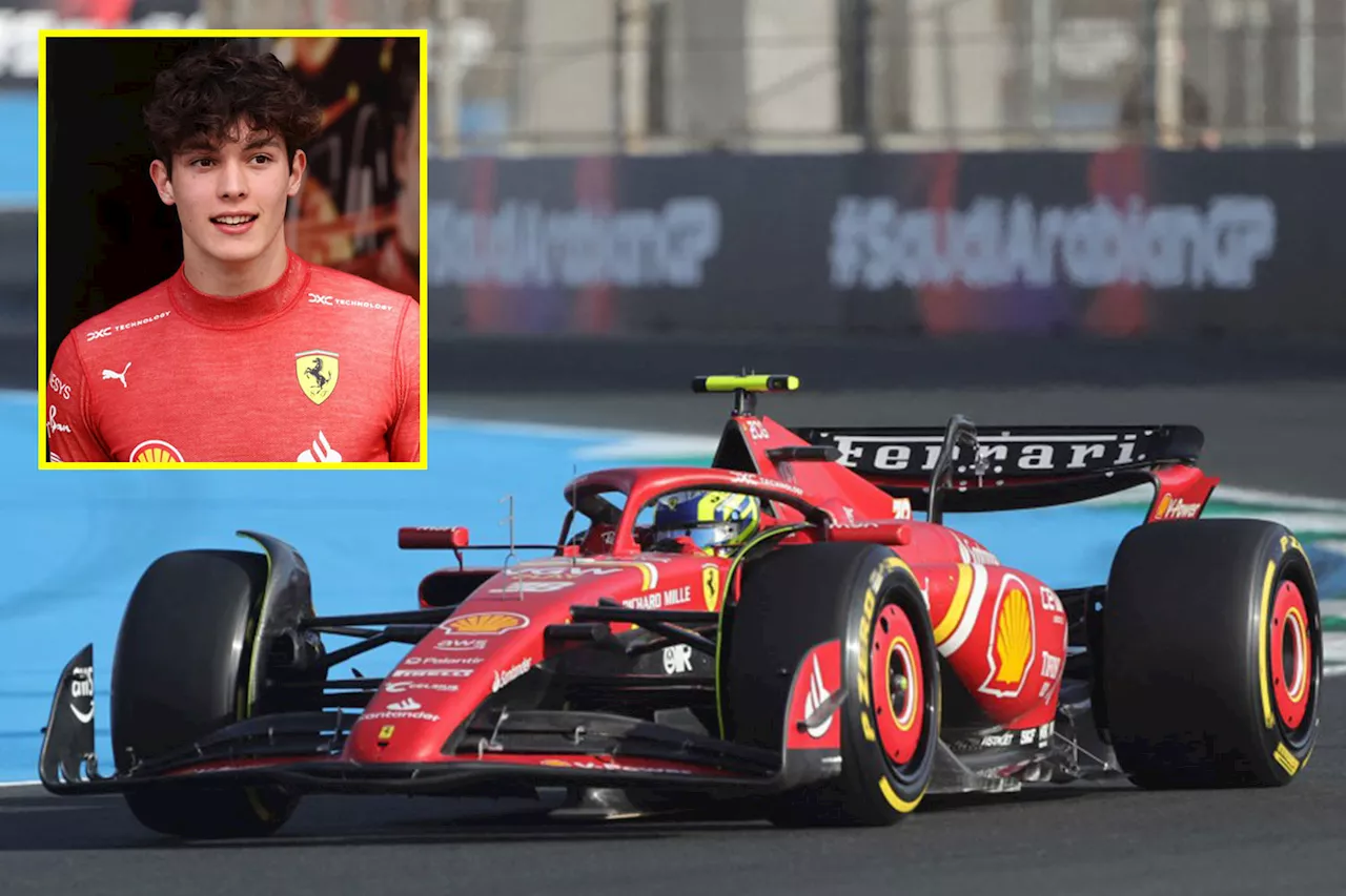 – F1 commentator reacts to unique Ferrari demand from Essex teenager Oliver Bearman...