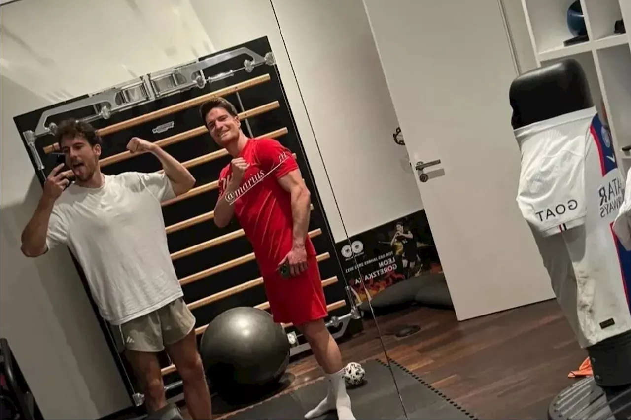 Harry Kane’s Bayern Munich teammate Leon Goretzka spotted with European rivals’ shirt on punching bag...