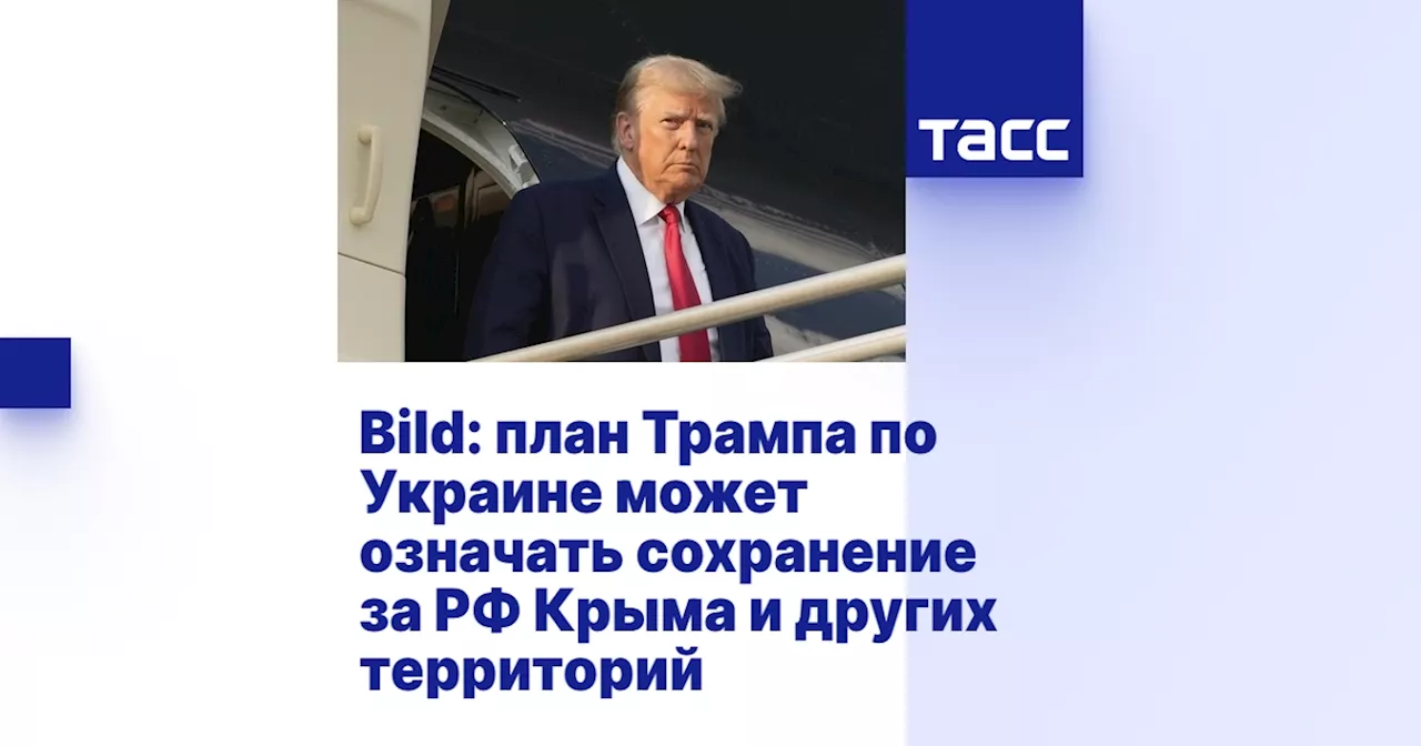 Bild: план Трампа по Украине может означать сохранение за РФ Крыма и других территорий