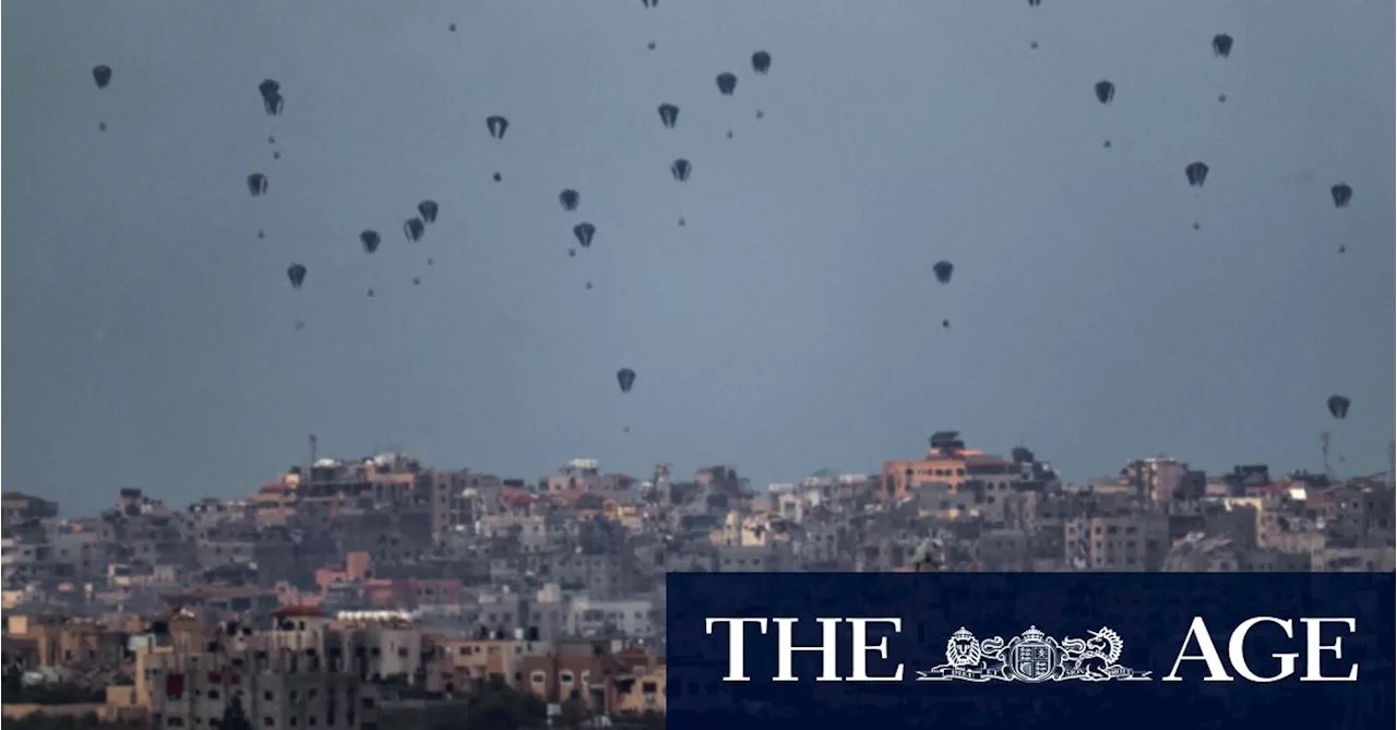 Palestinians killed in humanitarian air drops into Gaza, US says